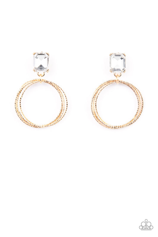 Paparazzi Prismatic Perfection Gold Post Earrings