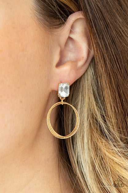 Paparazzi Prismatic Perfection Gold Post Earrings