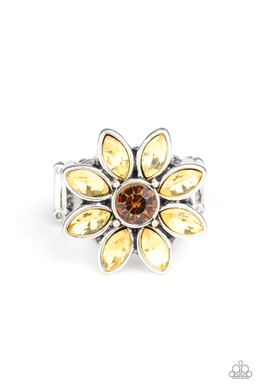 Paparazzi Prismatic Petals Yellow Ring