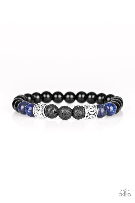 Paparazzi Proverb Blue Men's Stretch Bracelet