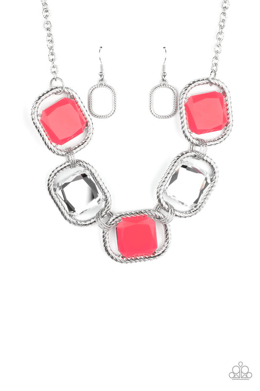 Paparazzi Pucker Up Pink Short Necklace - P2ST-PKXX-062XX