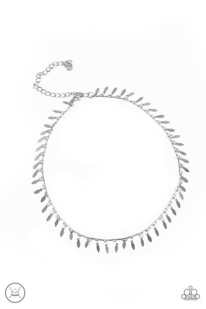 Paparazzi PURR-fect Ten Silver Choker Necklace