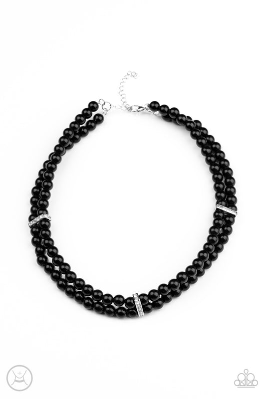 Paparazzi Put On Your Party Dress Black Choker NecklacePaparazzi Put On Your Party Dress Black Choker Necklace - P2RE-BKXX-264XX