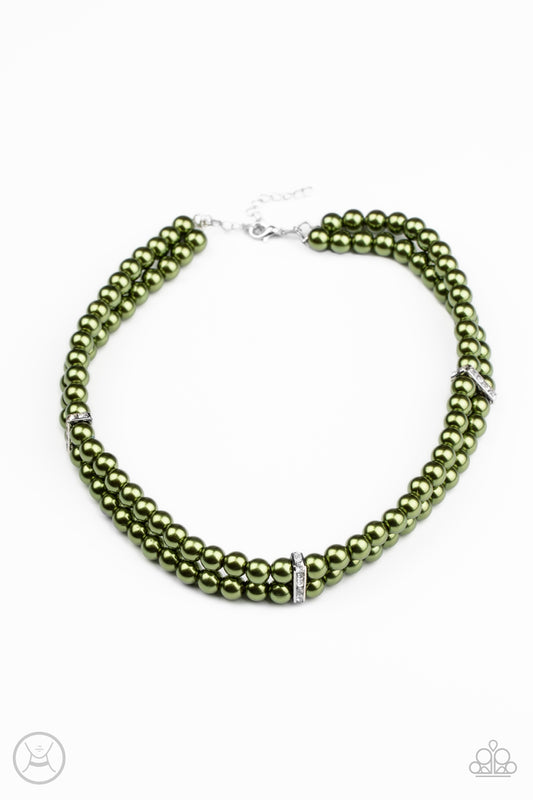 Paparazzi Put On Your Party Dress Green Choker Necklace - P2RE-GRXX-145XX
