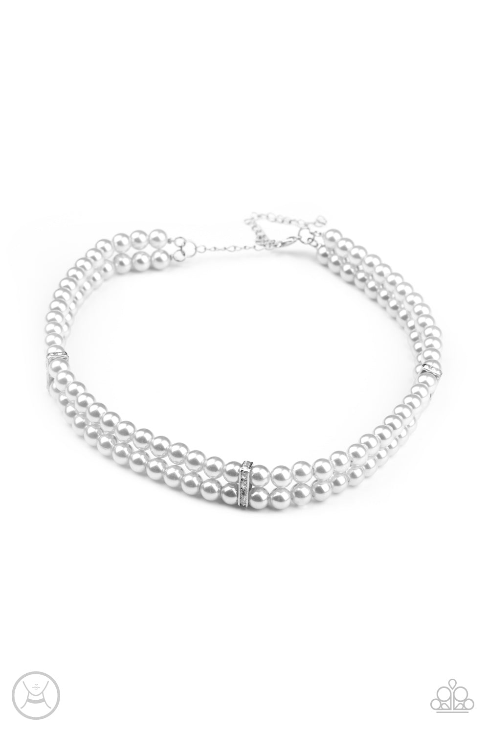 Paparazzi Put On Your Party Dress Silver Choker Necklace