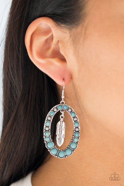 Paparazzi Put Up A FLIGHT Blue Fishhook Earrings