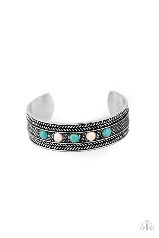 Paparazzi Quarry Quake Blue Cuff Bracelet
