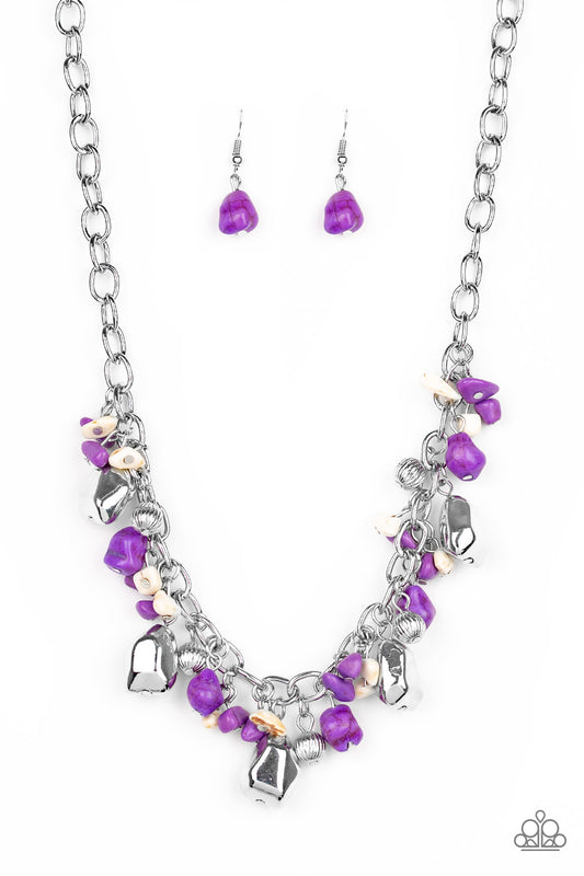 Paparazzi Quarry Trail Purple Short Necklace