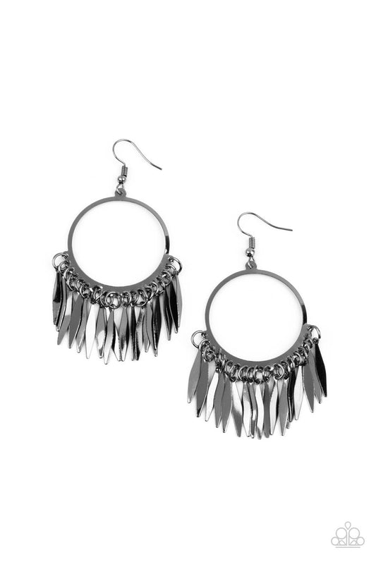 Paparazzi Radiant Chimes Black Fishhook Earrings