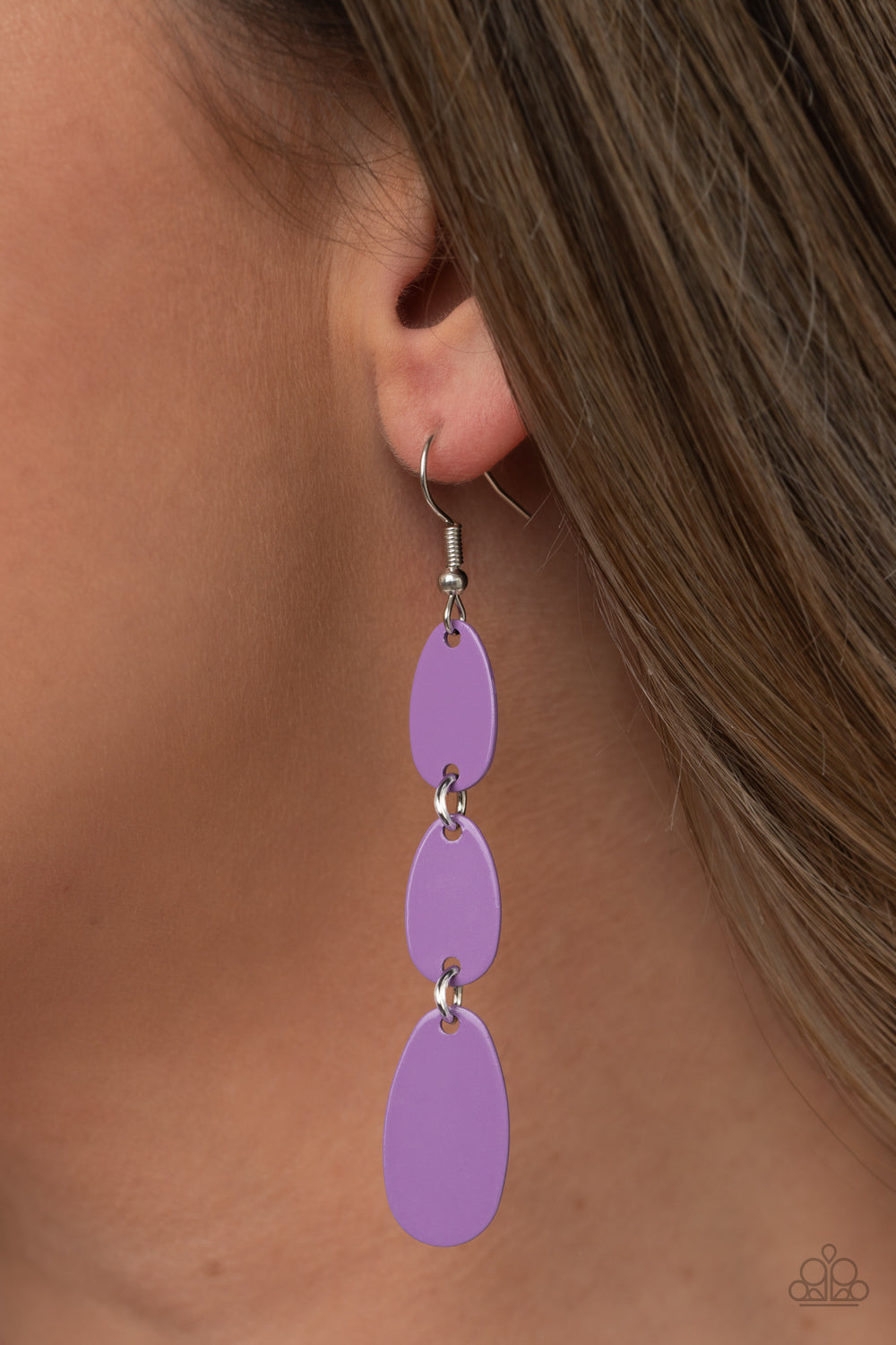 Paparazzi Rainbow Drops Purple Fishhook Earrings