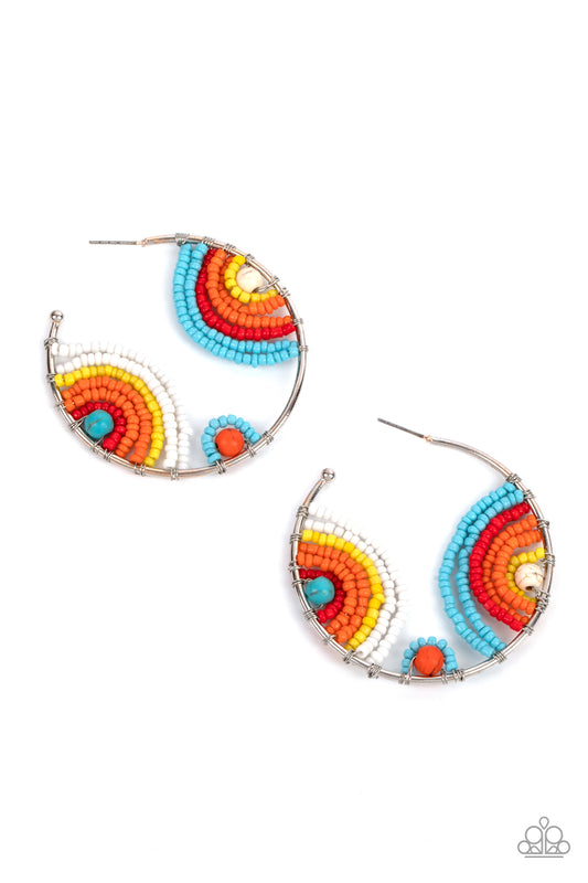 Paparazzi Rainbow Horizons Multi Post Earrings - Life of the Party July 2021 - P5HO-MTXX-040XX