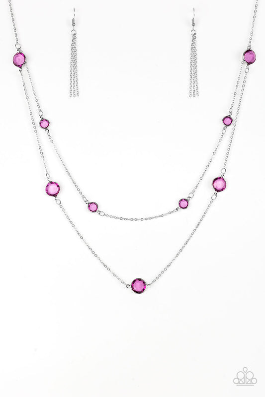 Paparazzi Raise Your Glass Purple Long Necklace