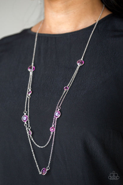 Paparazzi Raise Your Glass Purple Long Necklace