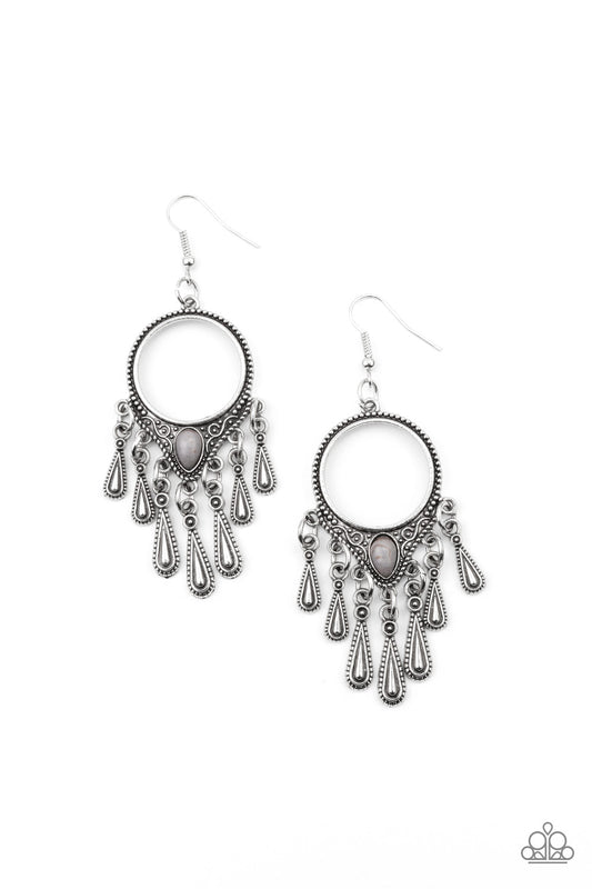 Paparazzi Ranger Rhythm Silver Fishhook Earrings
