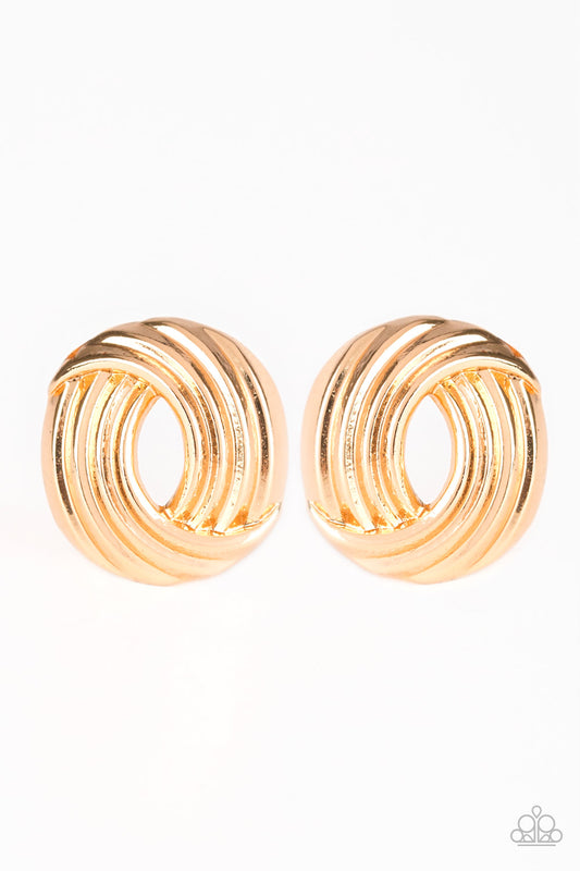 Paparazzi Rare Refinement Gold Post Earrings