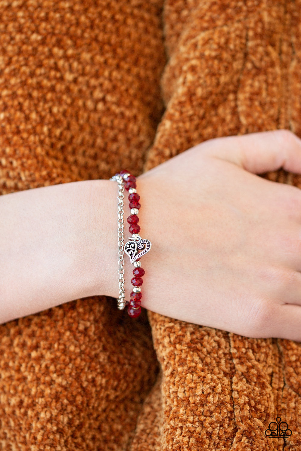 Paparazzi Rare Romance Red Clasp Bracelet - P9RE-RDXX-091XX