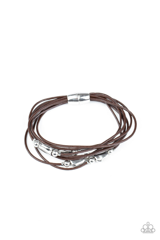 Paparazzi Raw Edge Brown Magnet Bracelet
