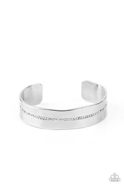 Paparazzi Raw Razzle White Cuff Bracelet