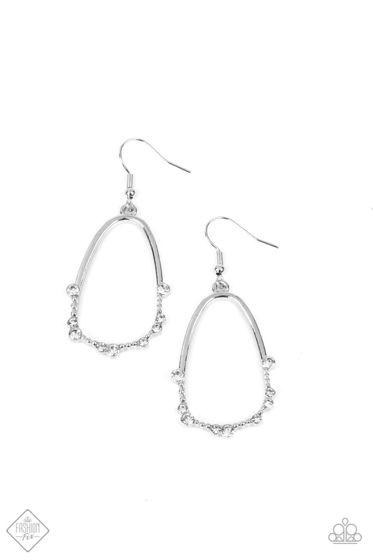 Paparazzi Ready or YACHT White Fishhook Earrings  - Fashion Fix Glimpses of Malibu March 2021