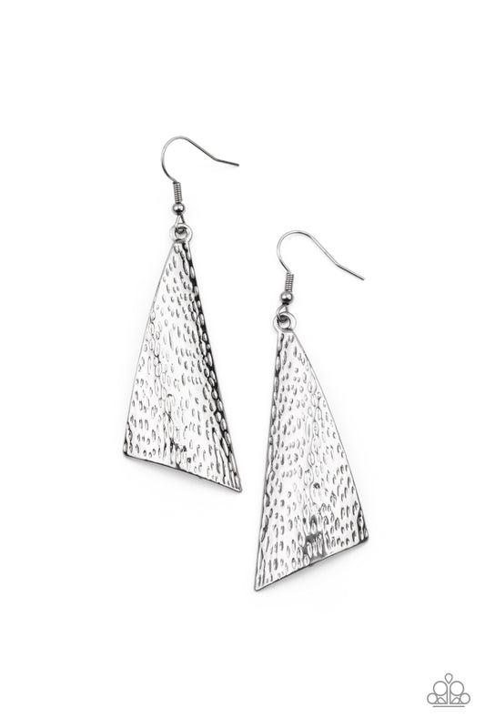 Paparazzi Ready The Troops Black Fishhook Earrings
