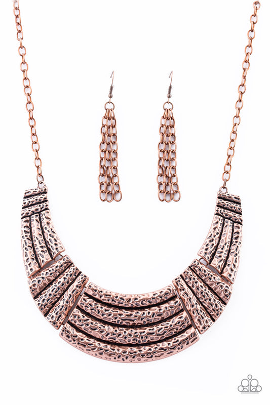 Paparazzi Ready To Pounce Copper Short Necklace