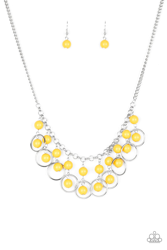 Paparazzi Really Rococo Yellow Short Necklace - P2WH-YWXX-200XX