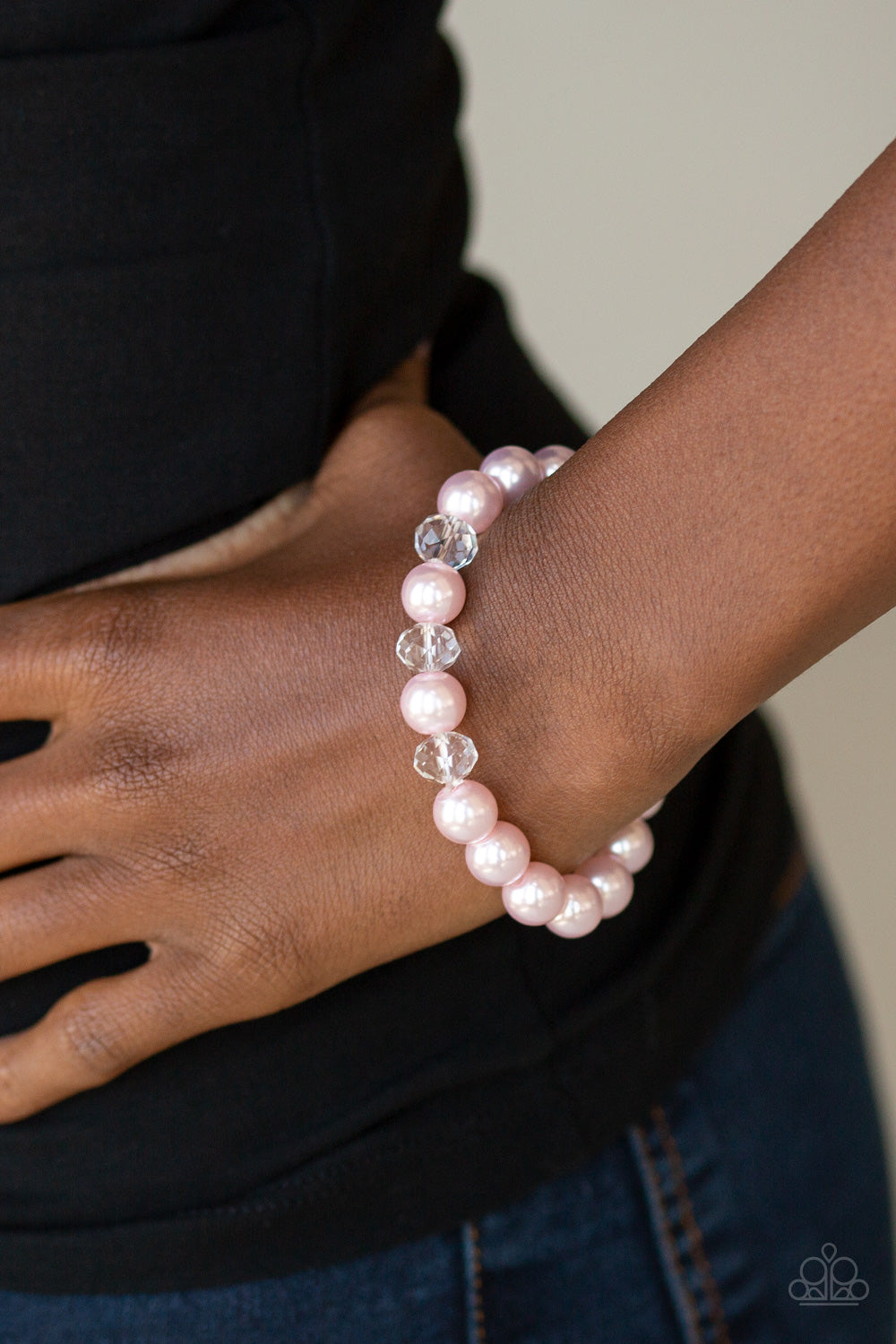 Paparazzi Really Resplendent Pink Stretch Bracelet