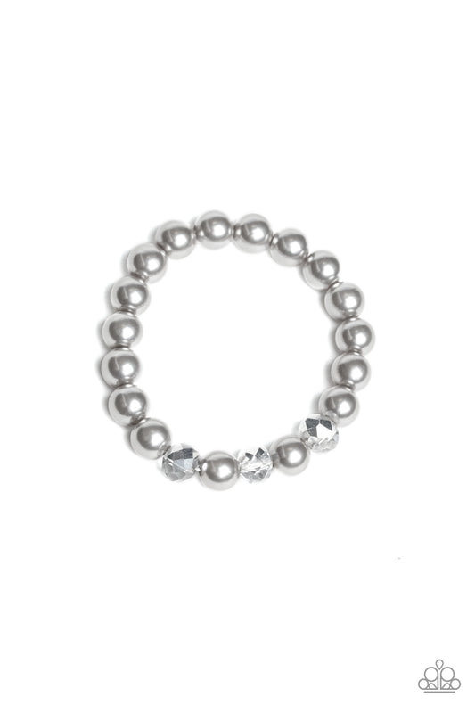 Paparazzi Really Resplendent Silver Stretch Bracelet