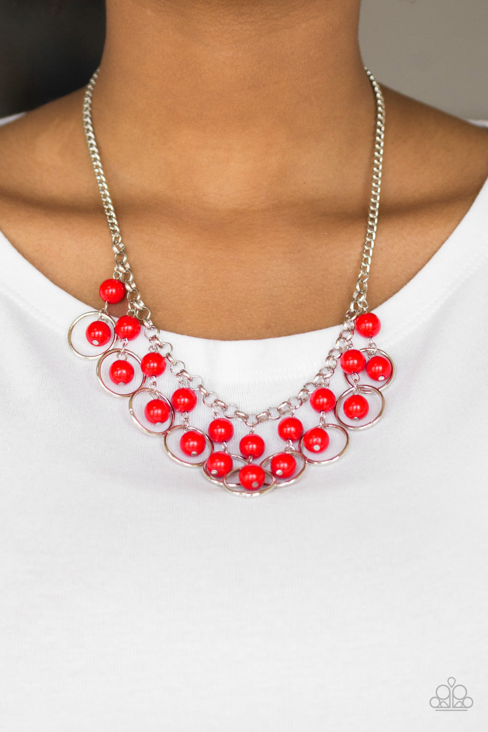 Paparazzi Really Rococo Red Short Necklace