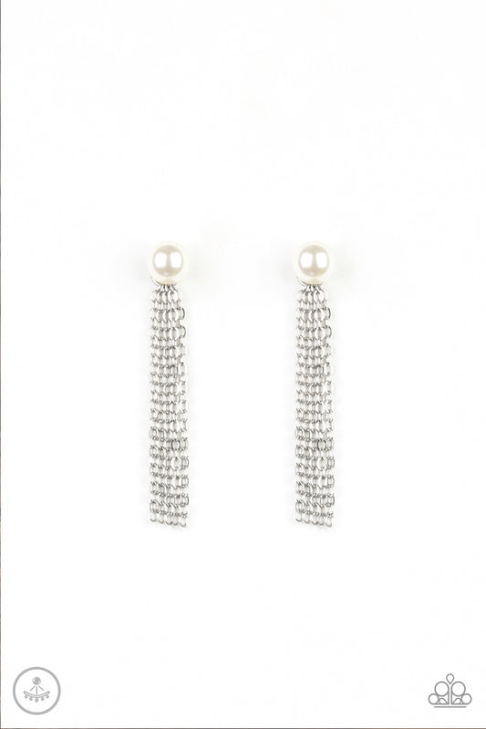 Paparazzi Rebel Refinement White Post Earrings