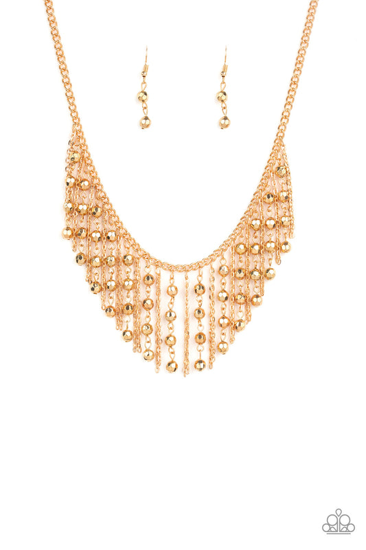 Paparazzi Rebel Remix Gold Short Necklace