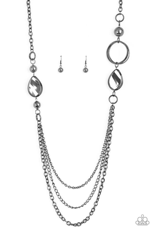 Paparazzi Rebels Have More Fun Black Long Necklace