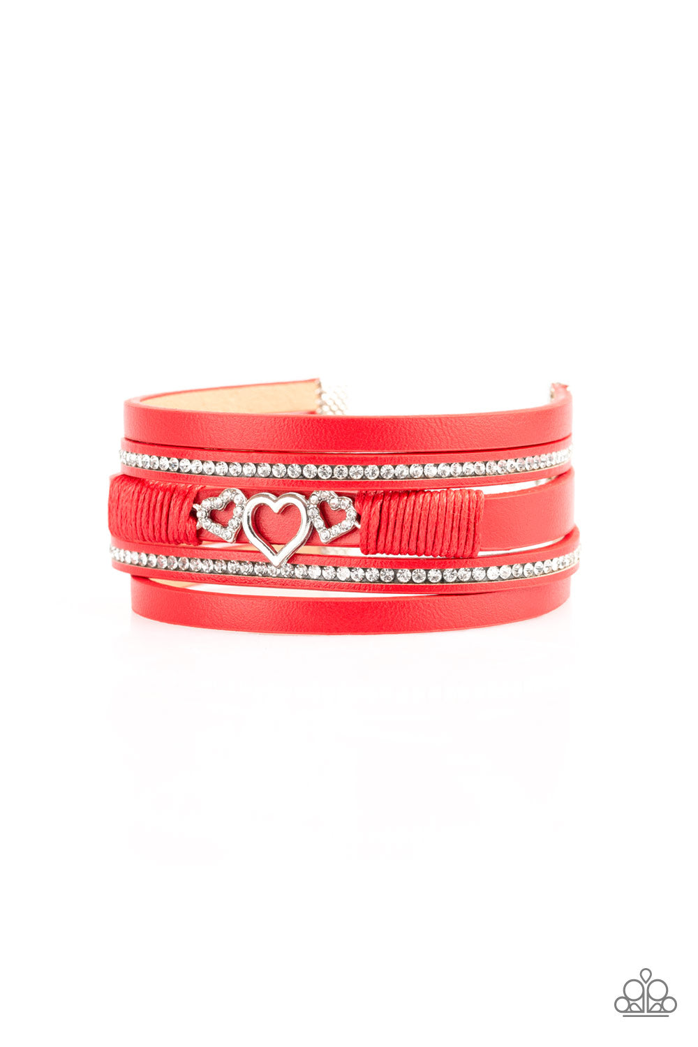 Paparazzi Rebel Valentine Red Clasp Bracelet