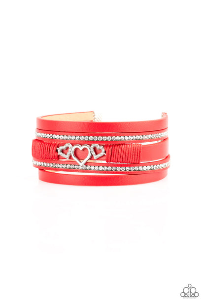 Paparazzi Rebel Valentine Red Clasp Bracelet