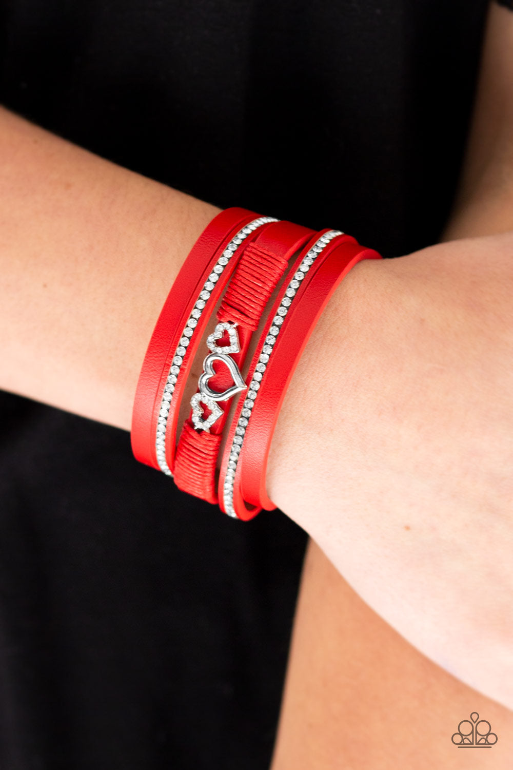 Paparazzi Rebel Valentine Red Clasp Bracelet