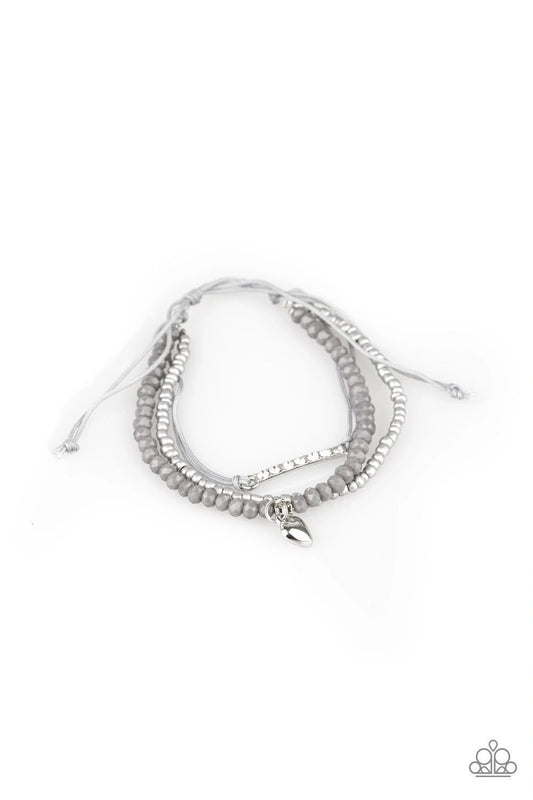 Paparazzi Reckless Romance Silver Sliding Knot Bracelet