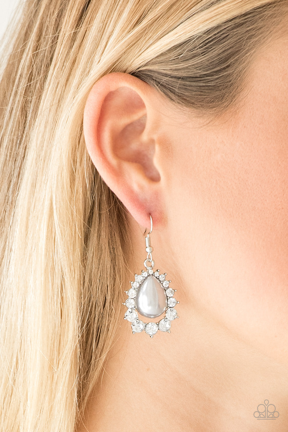 Paparazzi Regal Renewal White Fishhook Earrings