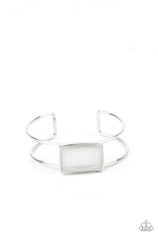 Paparazzi Rehearsal Refinement White Cuff Bracelet