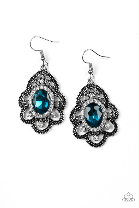 Paparazzi Reign Supreme Blue Fishhook Earrings - P5ED-BLXX-023XX