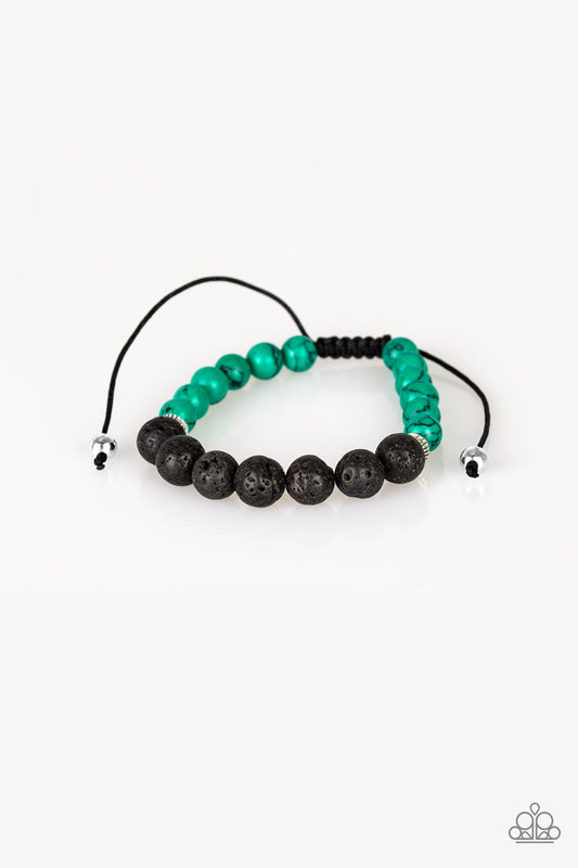 Paparazzi Relaxation Green Sliding Knot Bracelet