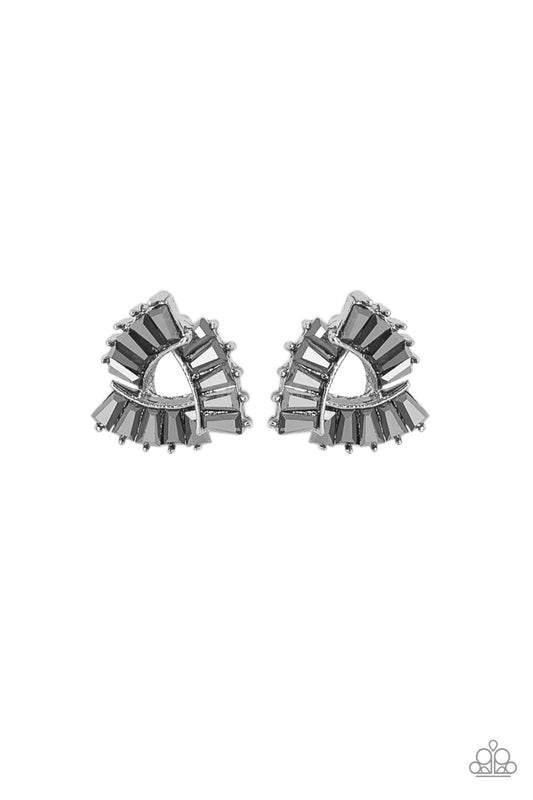 Paparazzi Renegade Shimmer Silver Post Earrings