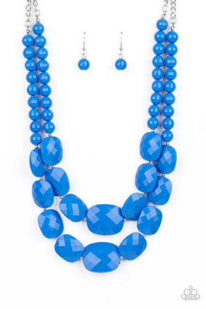 Paparazzi Resort Ready Blue Short Necklace
