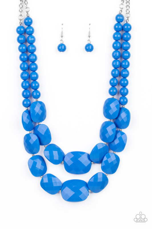 Paparazzi Resort Ready Blue Short Necklace