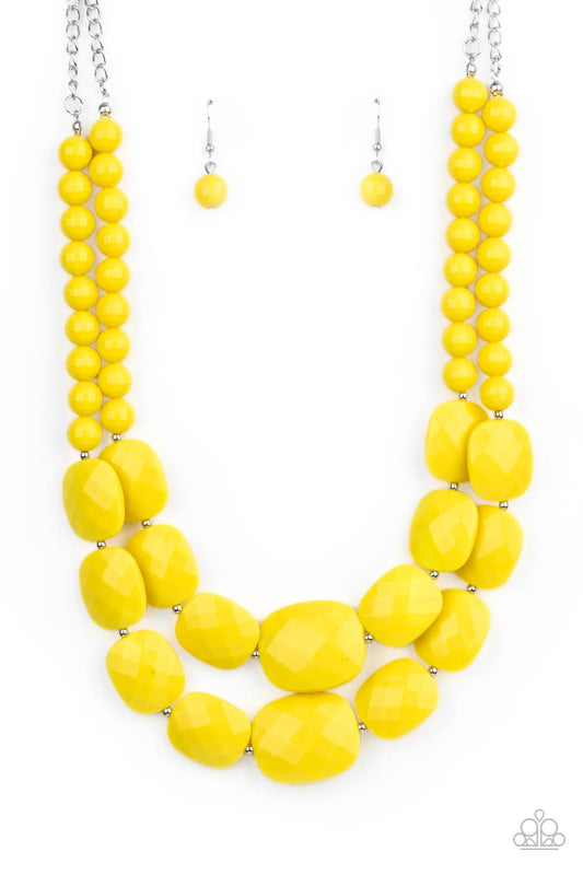 Paparazzi Resort Ready Yellow Short Necklace