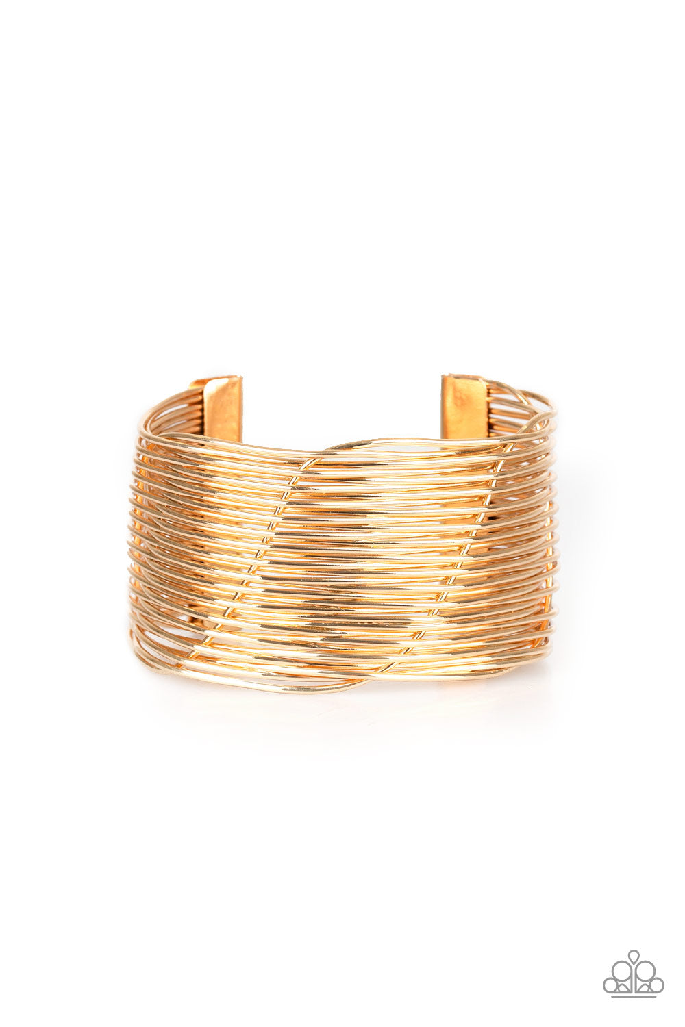 Paparazzi Retro Revamp Gold Cuff Bracelet