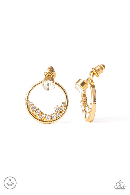 Paparazzi Rich Blitz Gold Jacket Post Earrings