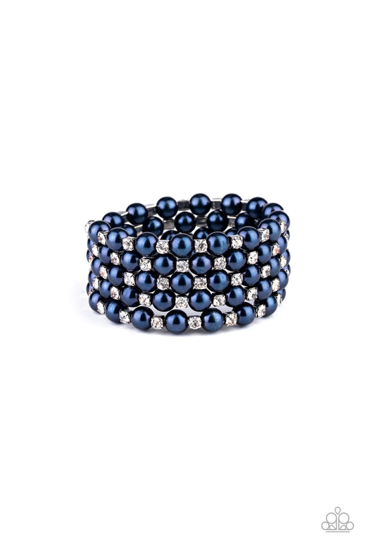 Paparazzi Rich Royal Blue Coil Wrap Bracelet