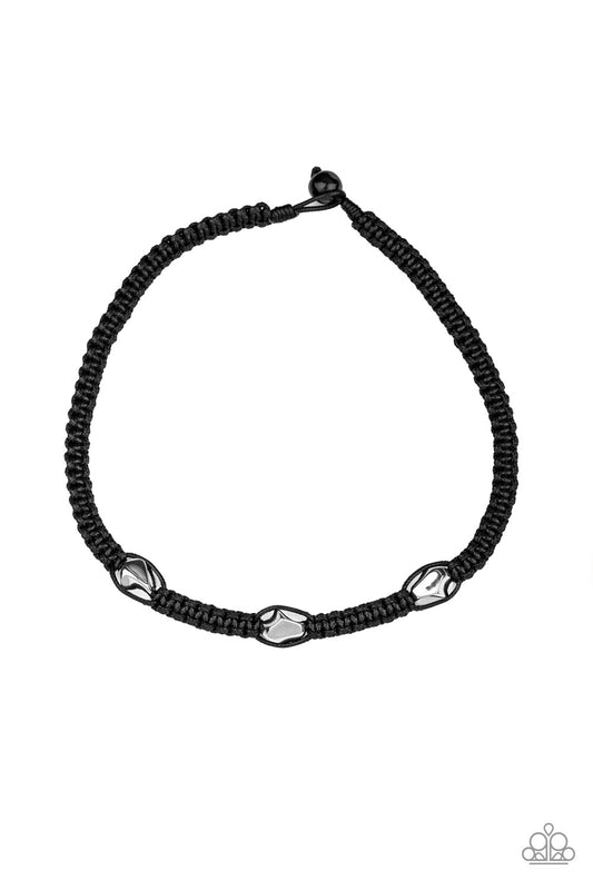 Paparazzi Rider's Block Black Men's Short Necklace - P2MN-URBK-014XX