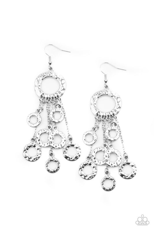 Paparazzi Right Under Your NOISE Silver Fishhook Earrings