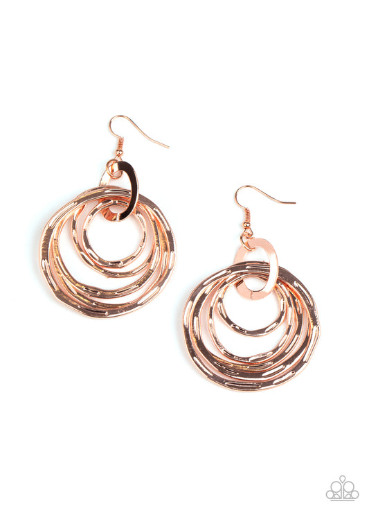 Paparazzi Ringing Radiance Copper Fishhook Earrings